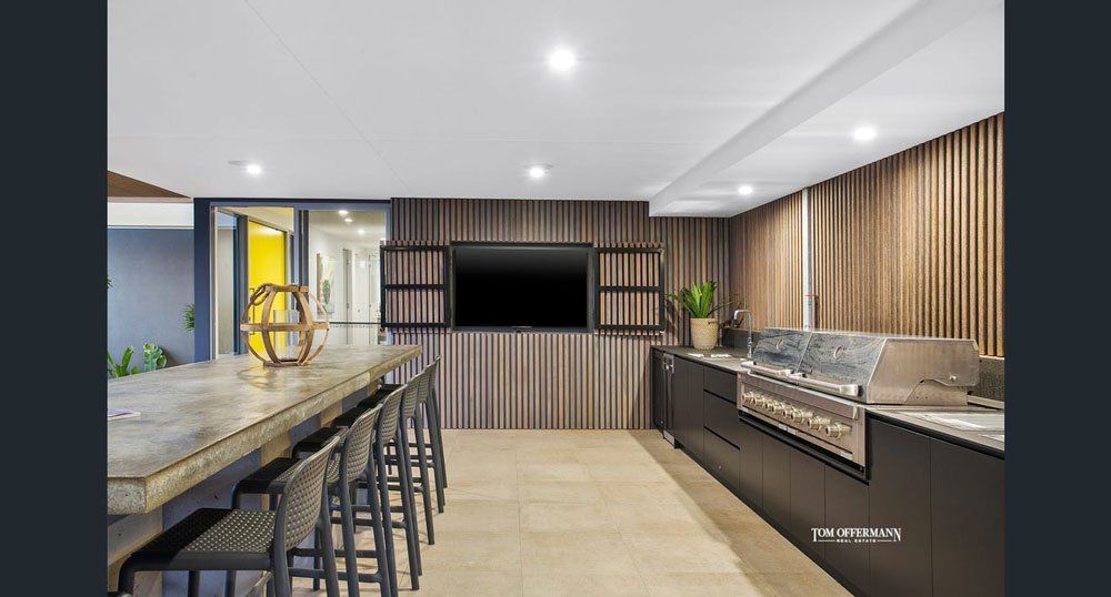 Kitchen With Television Installed — Foreshore Kitchens In Coolum Beach, QLD