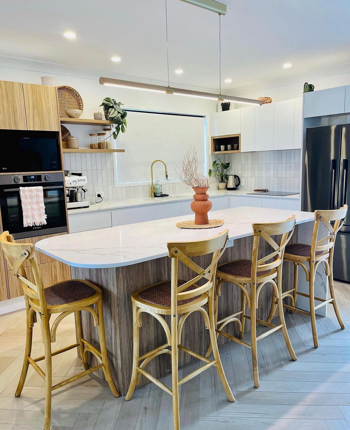 White Custom Kitchen Cabinets