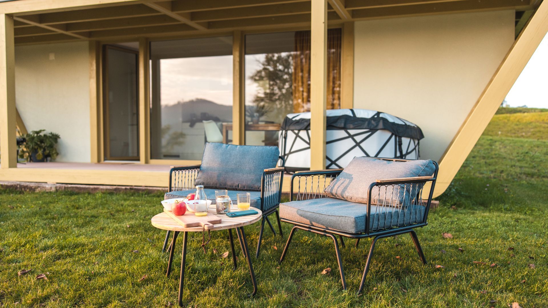 Two chairs and a picnic table - Granny Flats Gold Coast