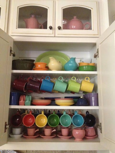 I am decluttering and moving the firesta dishes back into the pantry