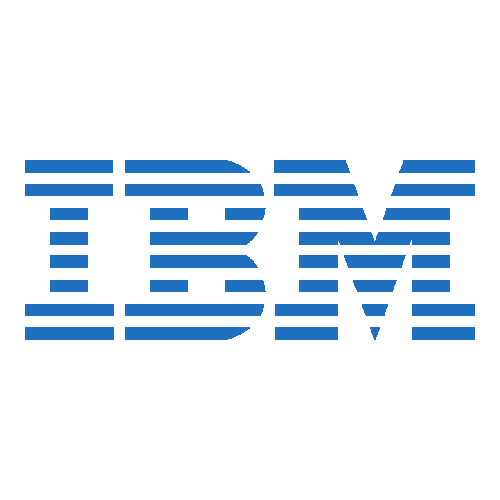 The blue IBM logo consisting of the letters I, B, and M, each formed by several horizontal stripes.
