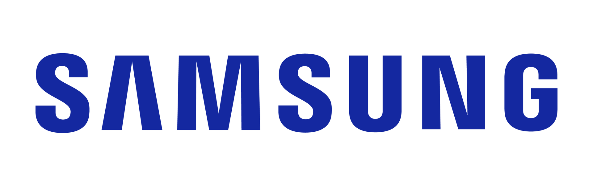 The blue Samsung logo on a white background.