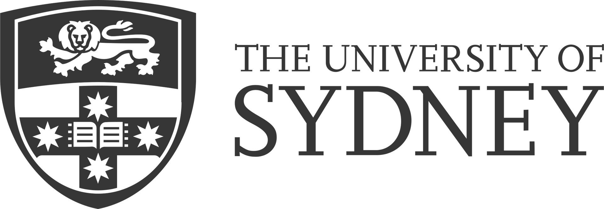 The official University of Sydney logo, featuring a crest with a lion and book icon next to the university name.