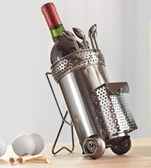 Metal Golf bag winebottle holder