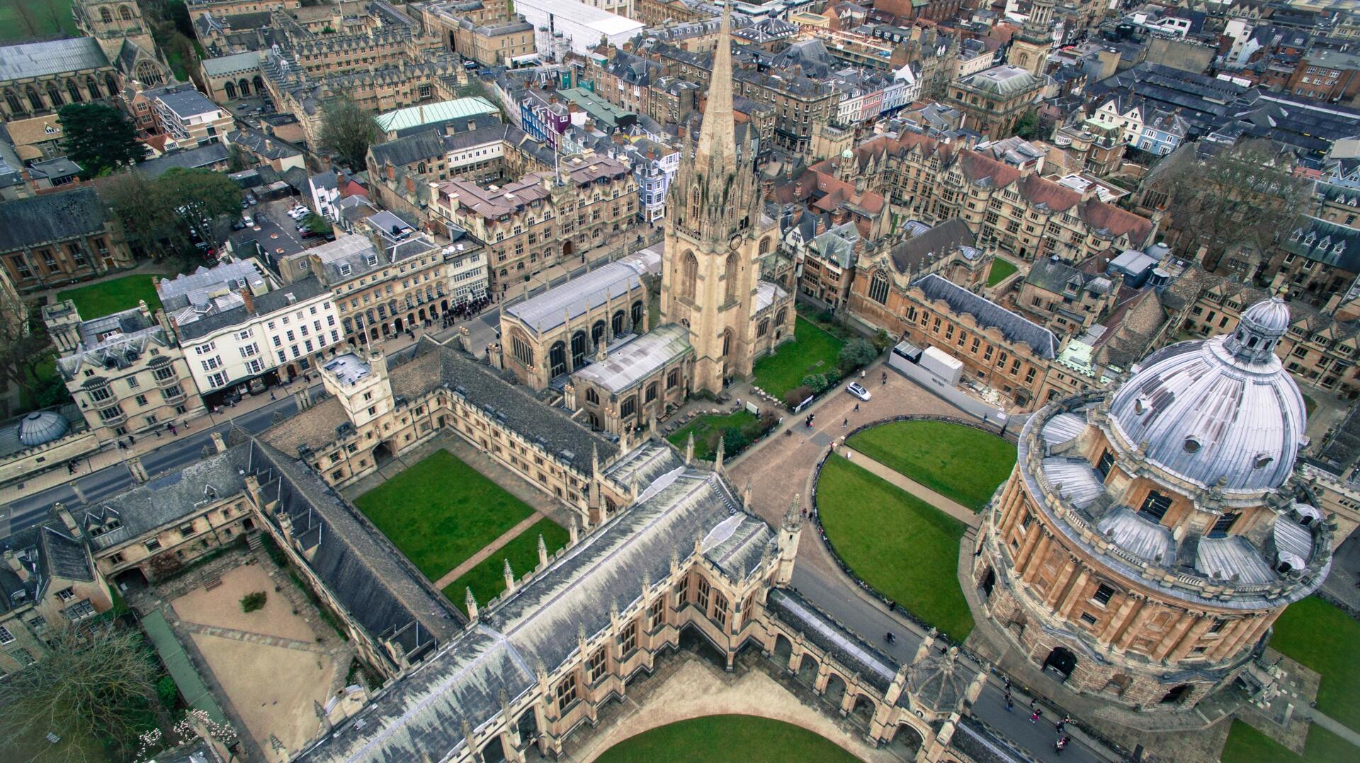 View of Oxford from above
