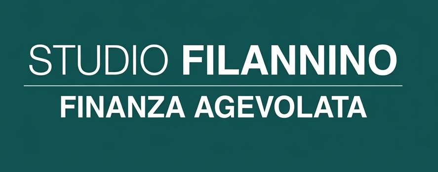 Logo per Studio Filannino, con la ragione sociale sopra una sottile linea orizzontale e la scritta 