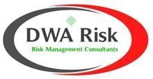A logo for dwa risk risk management consultants.