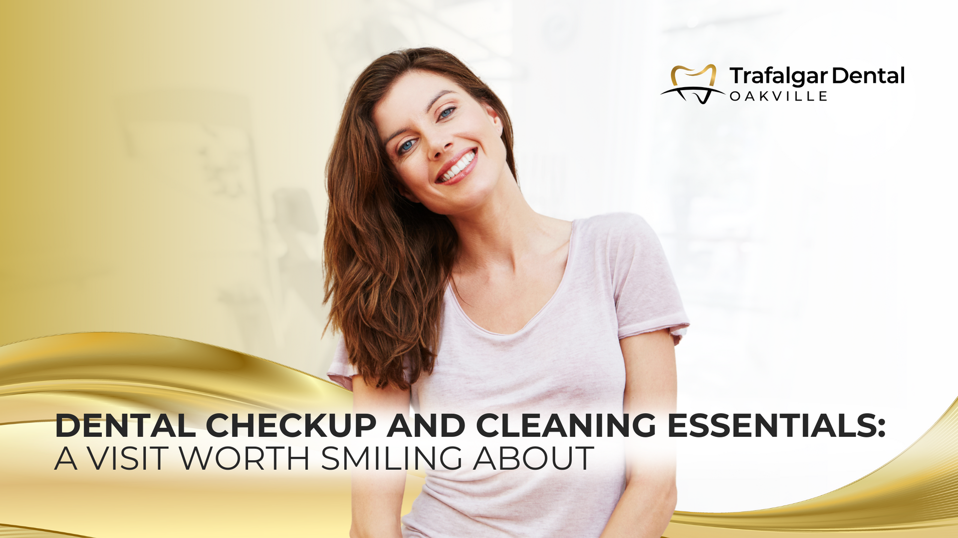 A woman is smiling for the camera while wearing a white shirt.