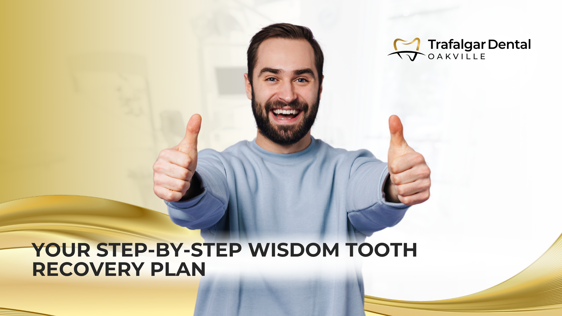 A man with a beard is giving a thumbs up.