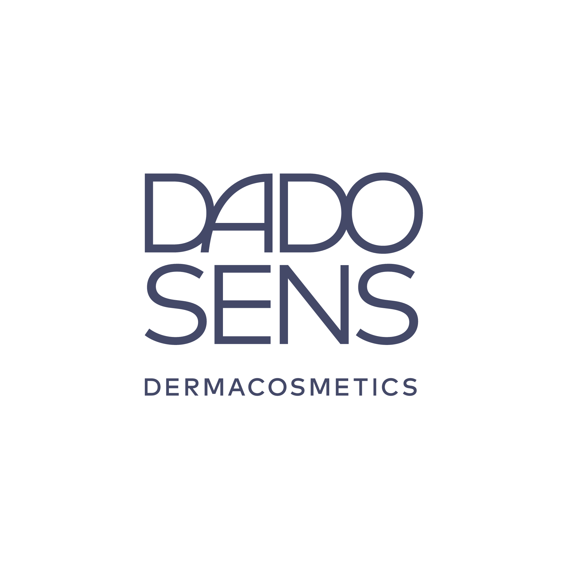 Dado Sens Dermacosmetics-Logo auf weissem Hintergrund
