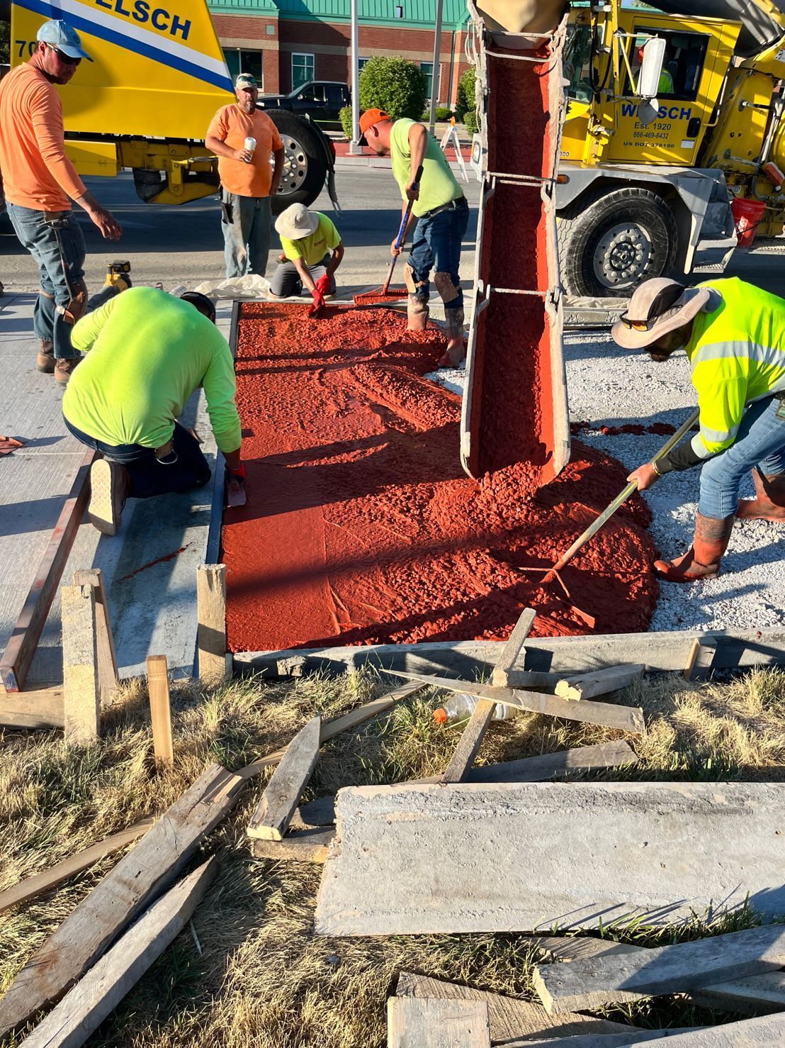 Colorful Bright Pavement — Chicagoland, IL — Welsch Ready Mix, Inc.