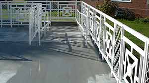 White railings on trace — Railings in Plymouth, MA