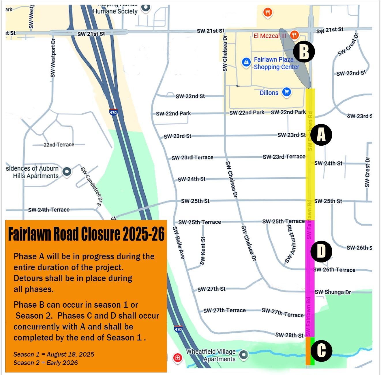 Fairlawn Road Closure Plan - Fairlawn Plaza