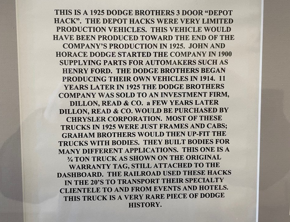 1925 Dodge Brothers Depot Hack - Fairlawn Plaza Mall