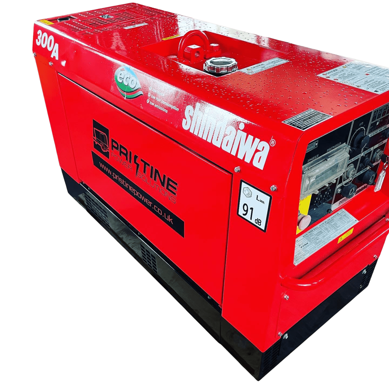 A red machine that says shindaiwa on it