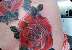 Tattoo studio, - Dingle - Fallen Angel Tattoo Studio - Colored rose tattoo design