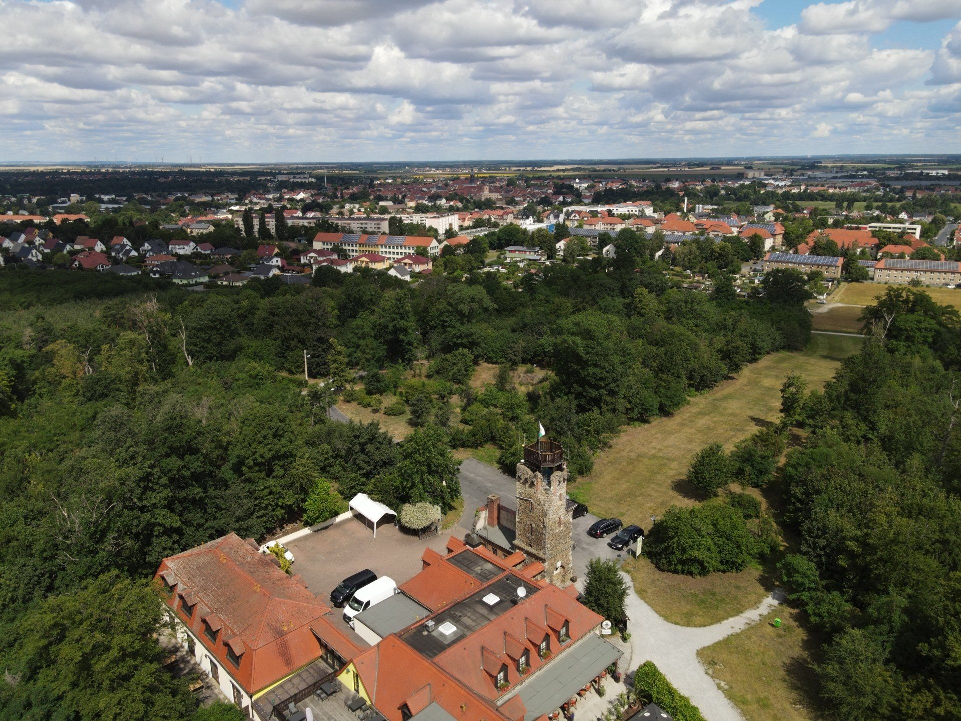 Kupferberg Großenhain mit Blick aufs Stadtgebiet