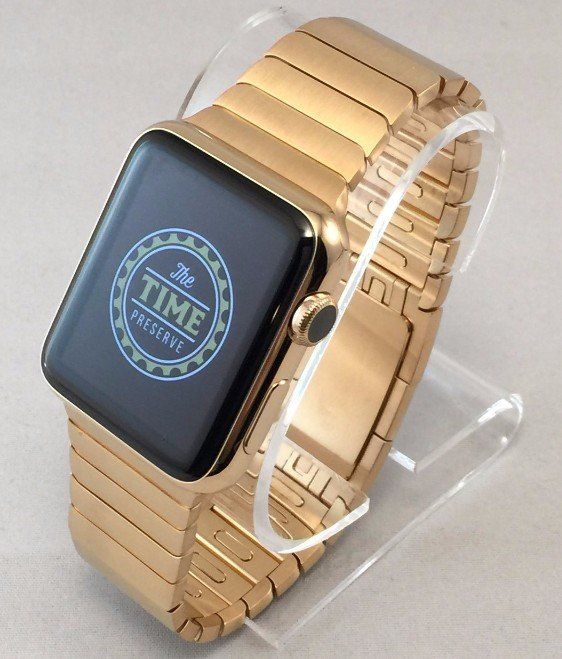 Gold plated Apple watch and link bracelet The Time Preserve