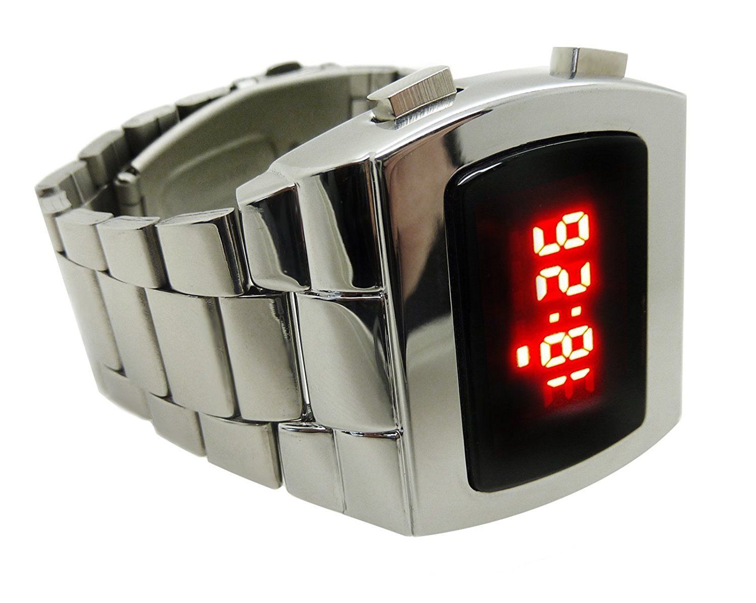 chrome plated LED watch The Time Preserve