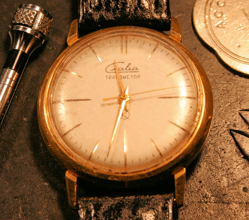 Slava Transistor watch before restoration The Time Preserve