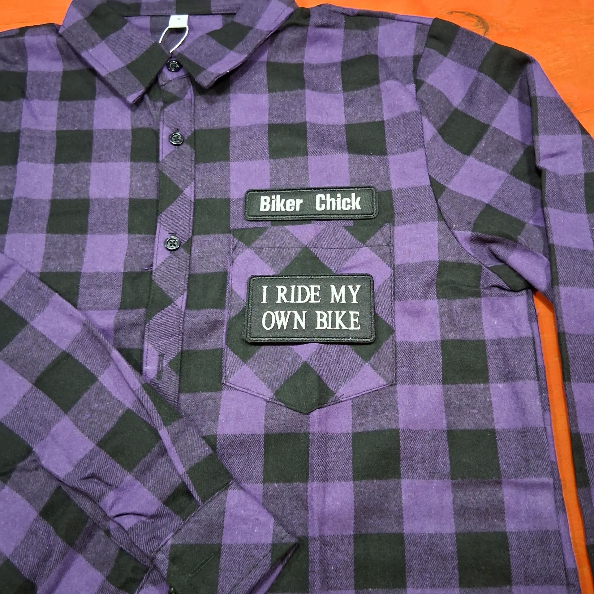 Biker Chick Flannel - Purple