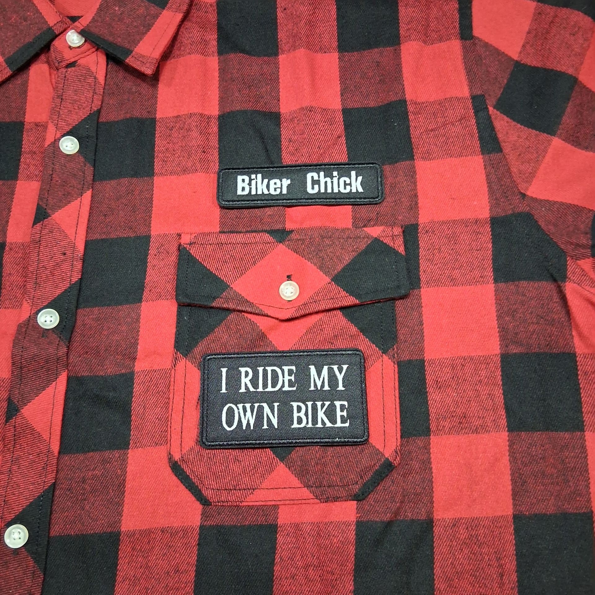 Biker Chick Flannel - Red