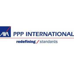 The logo for axa ppp international redefining standards