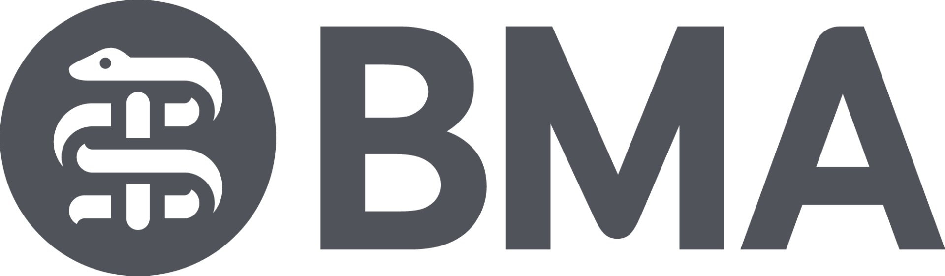 A logo for a company called bma with a snake in a circle.