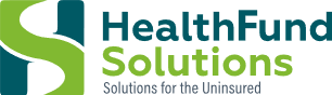 A logo for health fund solutions for the uninsured
