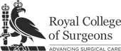 A black and white logo for royal college of surgeons