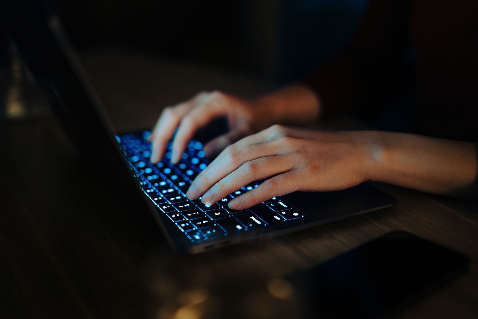 Close-up shot of female hand typing on computer keyboard. Close-up shot of female hand typing on computer keyboard.