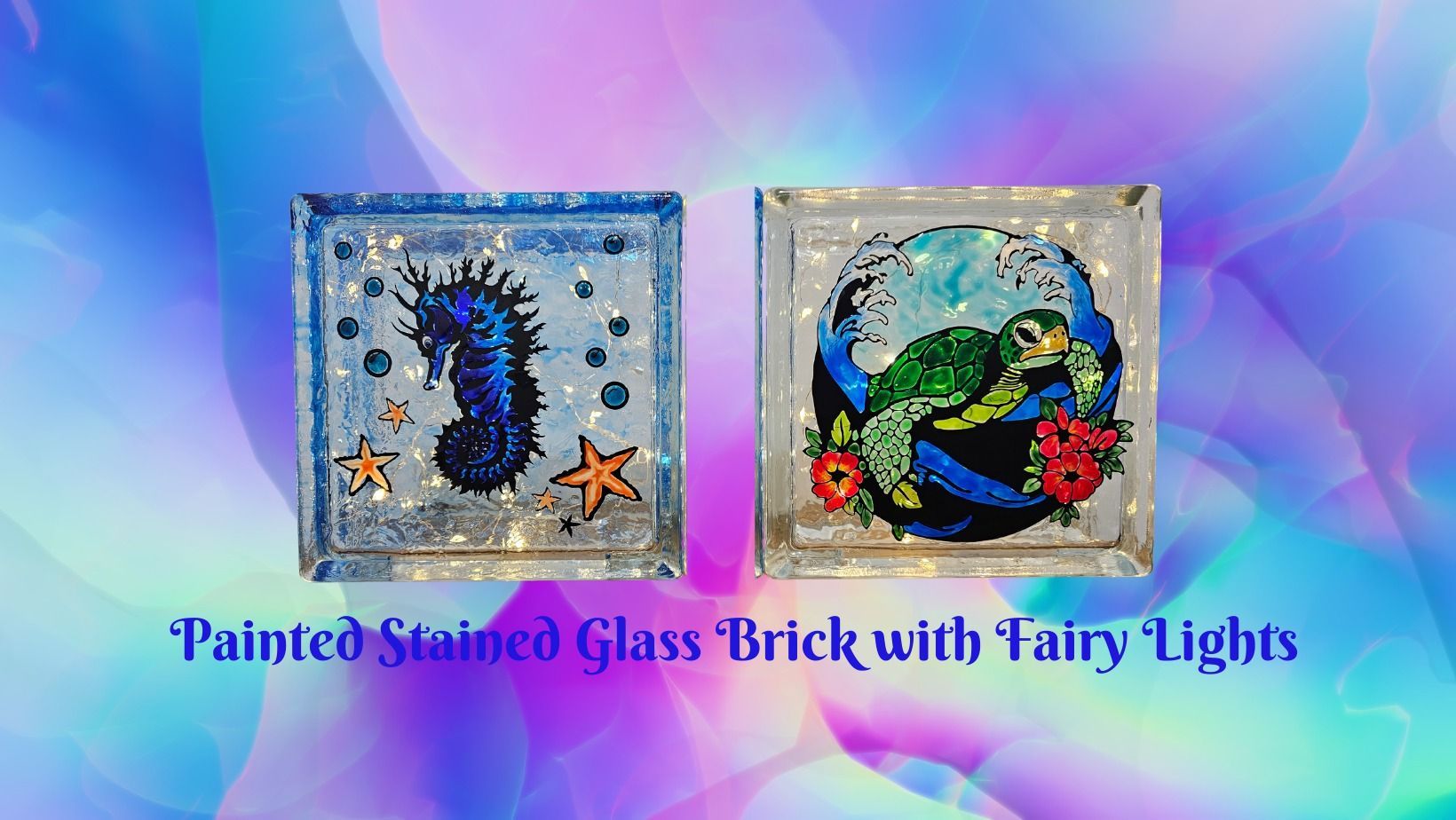 Colorful Encounters Decorate a glass brick