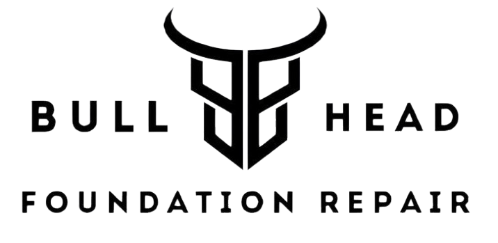 Logo for Bull Head Foundation Repair: a bull's head with a stylized design and the company name.