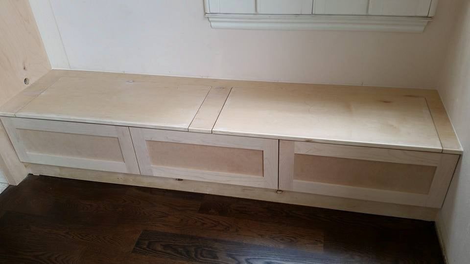 Custom Wood Storage Bench