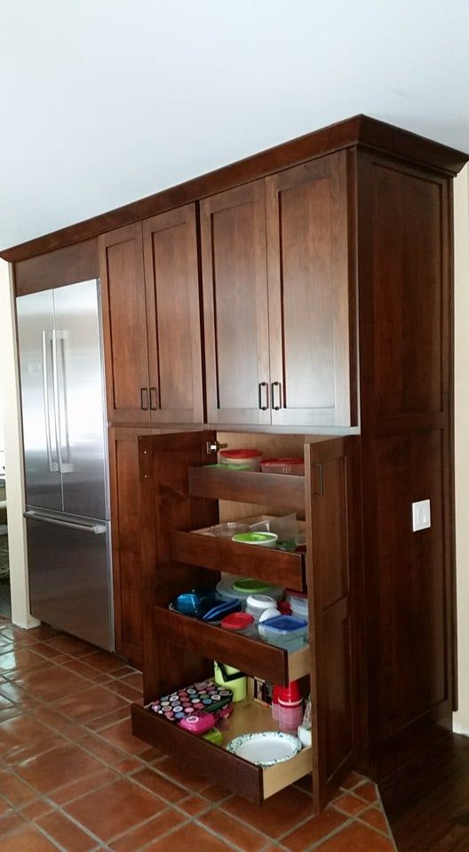 Custom Wood Kitchen Pantry Cabinets