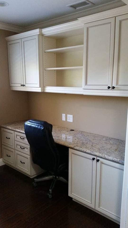 Custom Desk and Cabinet Installation Project