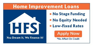 A sign that says home improvement loans on it