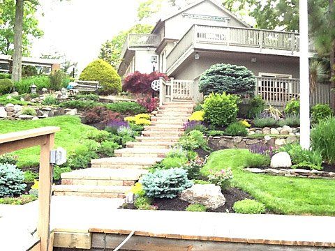 Front House Landscaping Stonework — Lakewood, NJ — Howard Payne Landscaping & Design Inc.