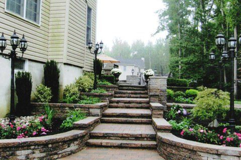 Stone Style Stair Landscaping — Lakewood, NJ — Howard Payne Landscaping & Design Inc.