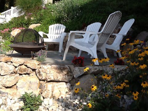 Lawn with White Chairs — Lakewood, NJ — Howard Payne Landscaping & Design Inc.