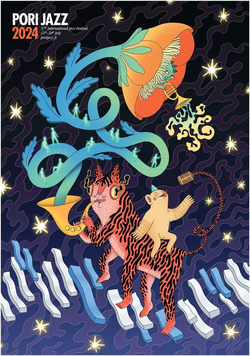 a poster for the pori jazz festival in 2024