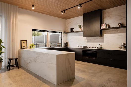There is a Large Island in the Middle of the Kitchen — Halls Cabinets & Joinery in Harlaxton, QLD