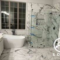 New Shower Glass Enclosure — Dallas, TX — Sosa Construction