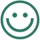 Det grønne Smiiley-logo med to øjne og et smil i en cirkel.