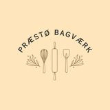 Et logo for et bageri med kagerulle, piskeris og spatel.