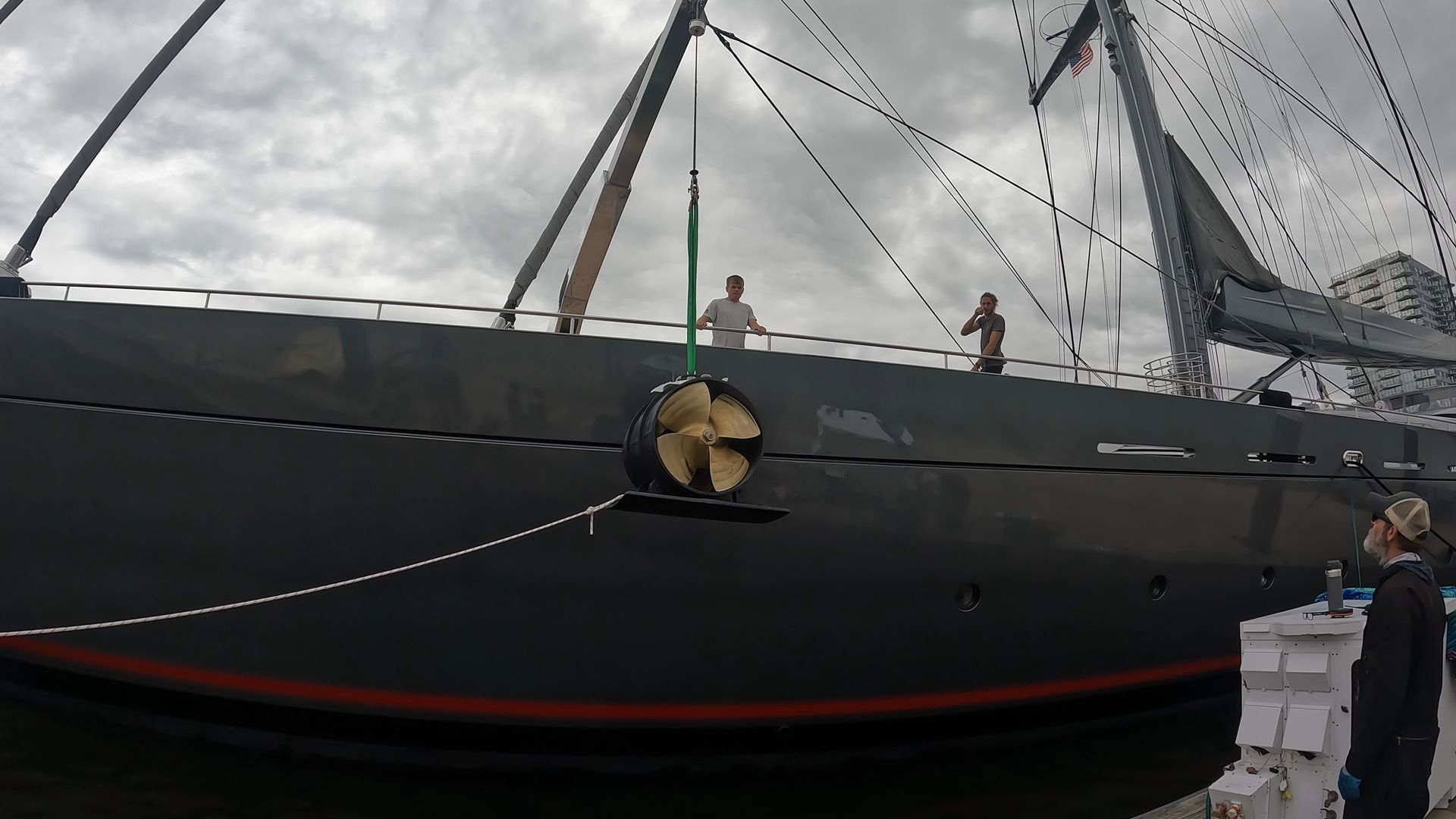 1,500 lb Bow Thruster Installation - 255' S/Y