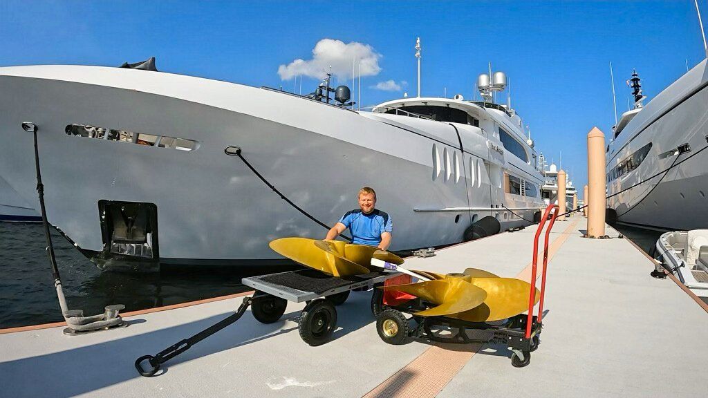 Propeller change in Cannonsport in Riviera Beach