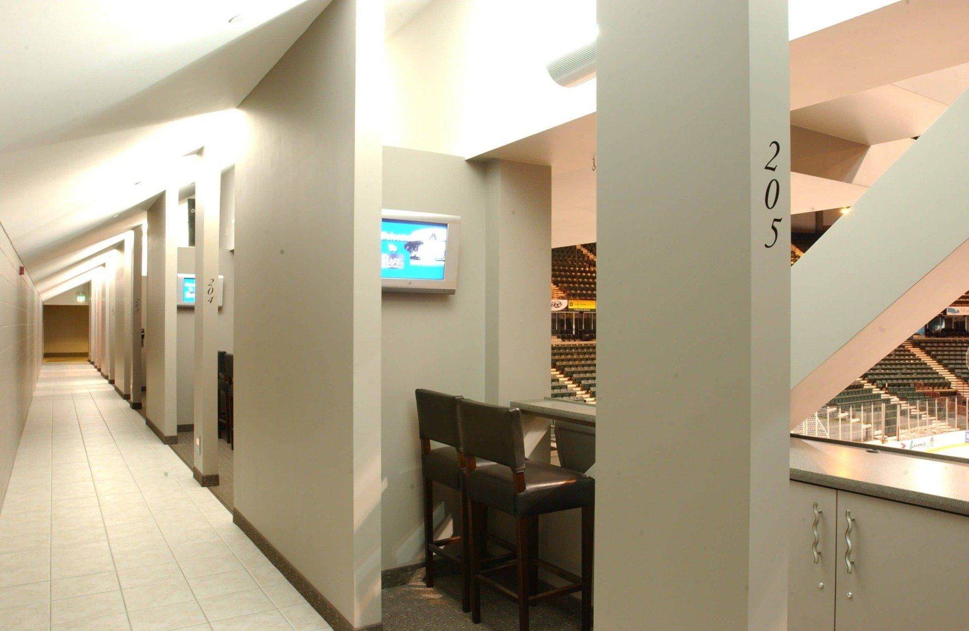 Truss Clubs behind the stage/scoreboard