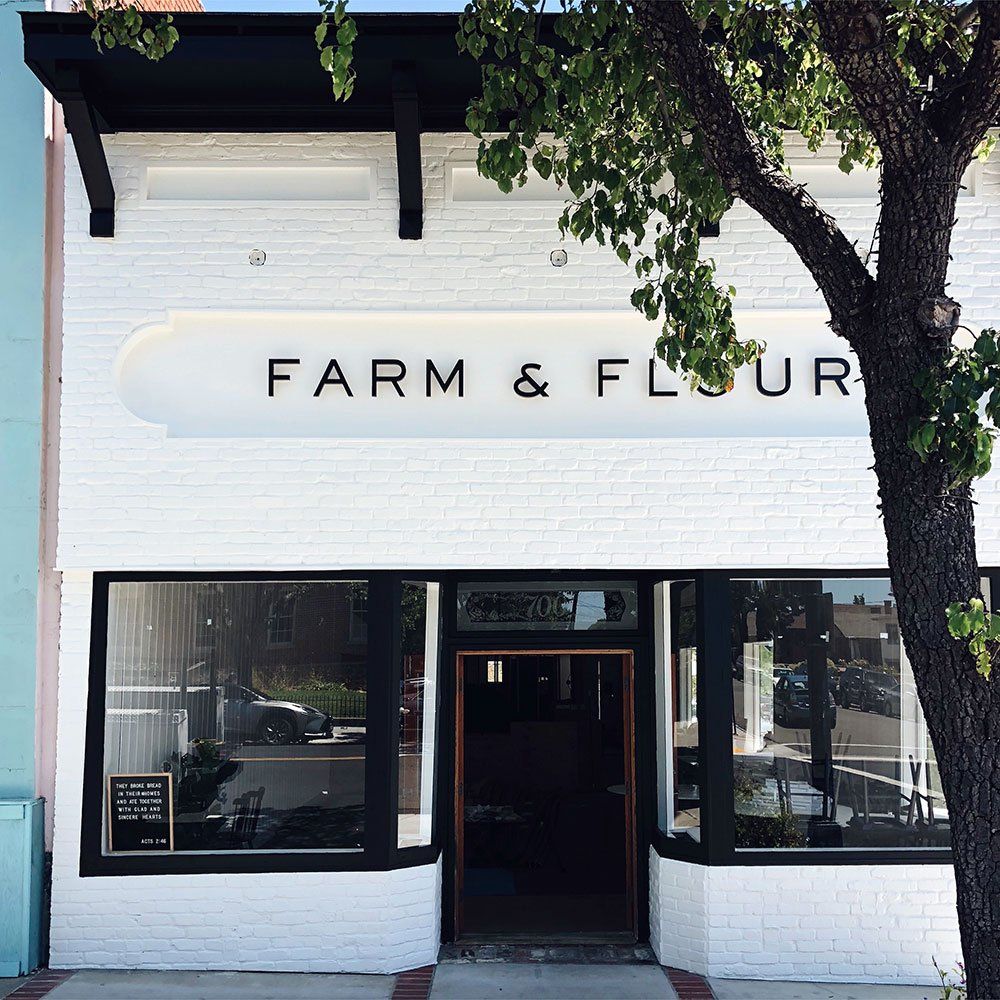 Outside front view of Farm & Flower building in Benicia