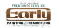 Logo for Early Painting & Remodeling in Tulsa, Oklahoma, with brown and green text on a white background.